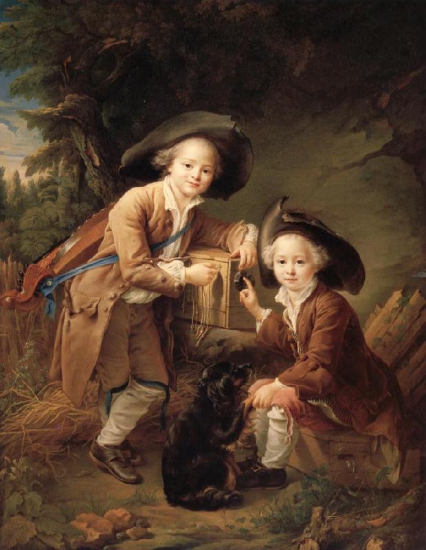Francois-Hubert Drouais The Comte and chevalier de choiseul as savoyards Sweden oil painting art